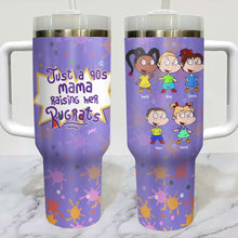 Load image into Gallery viewer, Personalized 90s Mom Tumbler - Fun Cartoon Design Tumbler Cup PopCulturePrints
