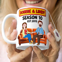Load image into Gallery viewer, “Cheers to Love: A Journey Together” – Funny Couple Coffee Mug | Personalized Gift for Couples Coffee Mug PopCulturePrints

