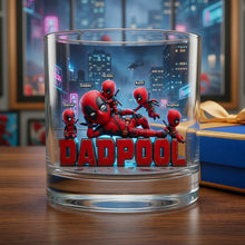 Load image into Gallery viewer, “Celebrate Dad with a Touch of Humor!” - Personalized Father's Day Hero Squad Round Glass - Gift for Dad, Grandpa &amp; Kids Glass PopCulturePrints
