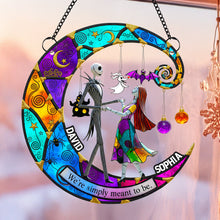 Load image into Gallery viewer, We&#39;re Simply Meant to Be - Personalized Moonlight Love Suncatcher Ornament for Couples Ornament PopCulturePrints

