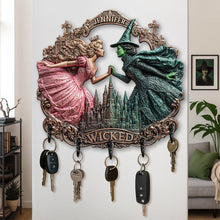 Load image into Gallery viewer, Good Witch Key Hanger - Personalized Gift for Musical Fans Wood Sign PopCulturePrints
