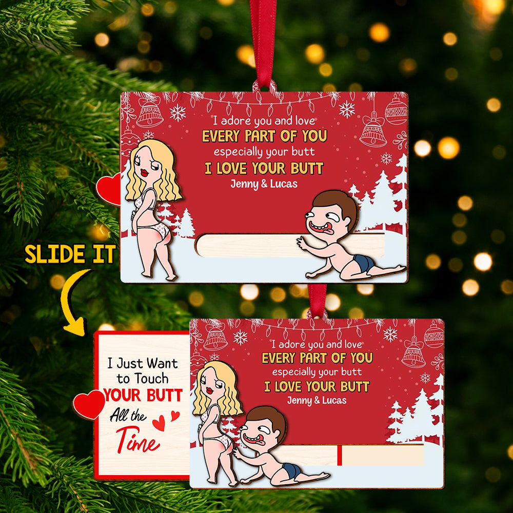 Romantic Personalized Slider Ornament for Couples | Unique Valentine's Day Gifts Ornament PopCulturePrints