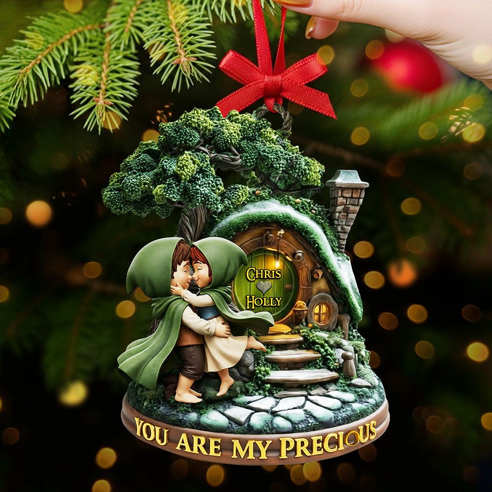 You Are My Precious - Personalized Couple Christmas Ornament Ornament PopCulturePrints