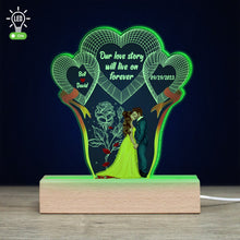 Load image into Gallery viewer, Personalized Romantic 3D LED Light - Couple's Gift for Valentine's Day Gifts Led Night Light PopCulturePrints
