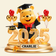 Load image into Gallery viewer, Celebrate Your Achievement! Bear Graduation Plaque - Personalized Gifts For Graduates Shaped Plaques PopCulturePrints

