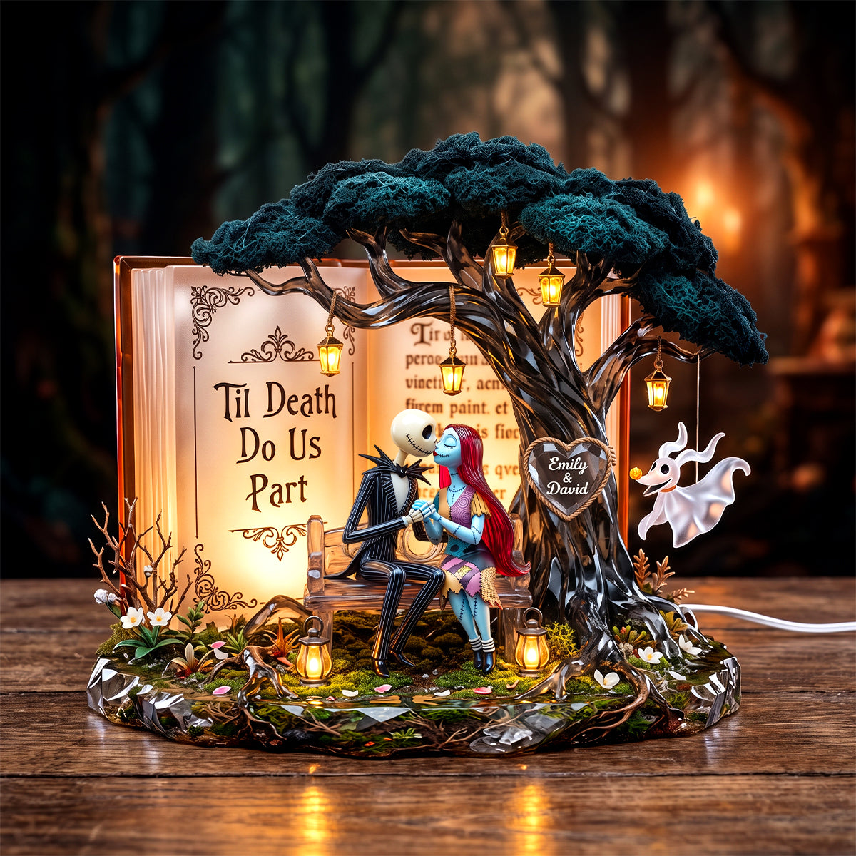 Kissing Gothic Couple Acrylic Light Box - Personalized Gifts For Couple 04padh090726 Light Box PopCulturePrints