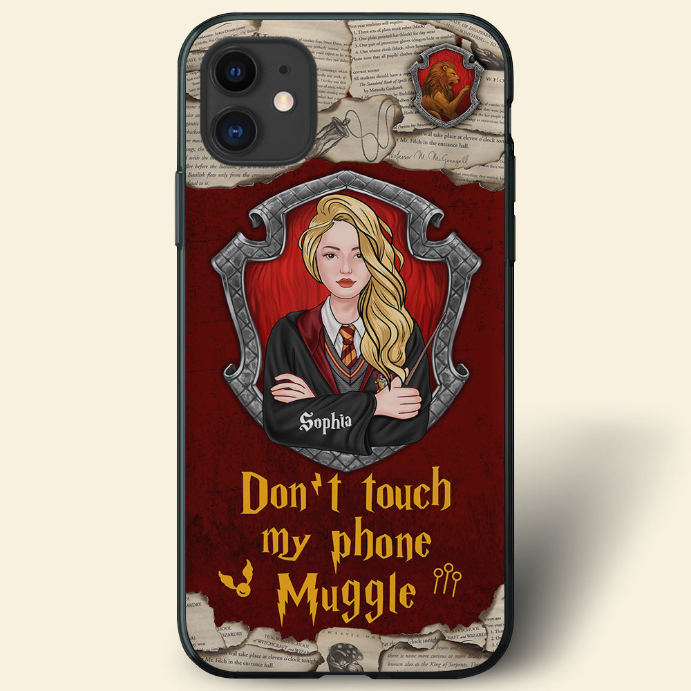 Personalized Harry Potter Themed Phone Case - Don't Touch My Phone Muggle