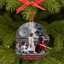 Load image into Gallery viewer, The Force is Strong With This Family - Personalized Christmas Family Acrylic Ornament Ornament PopCulturePrints
