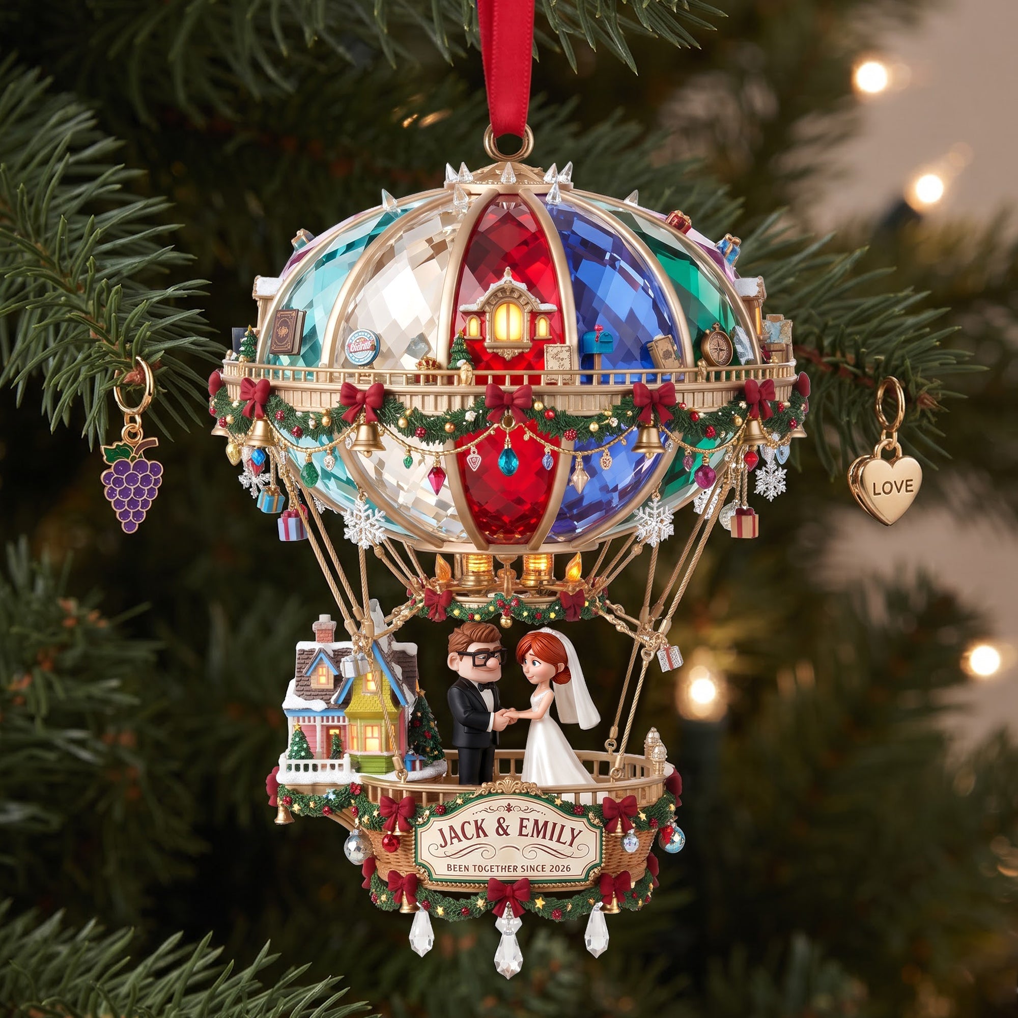 Celebrate Love: Personalized Couple Wedding Acrylic Ornament - Custom Gift for Couples & Newlyweds Ornament PopCulturePrints