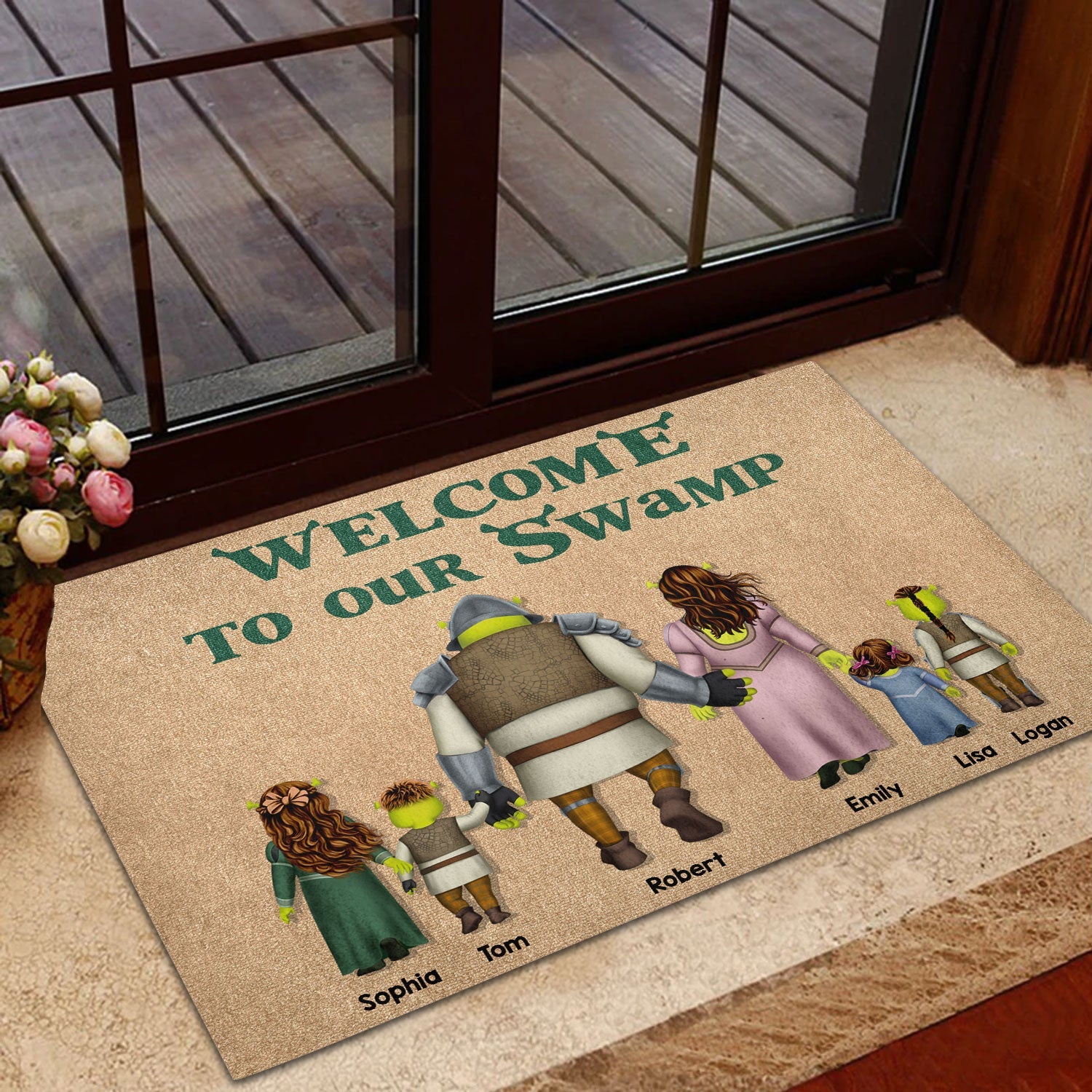 Custom Family Doormat - Welcome to Our Swamp Doormat PopCulturePrints