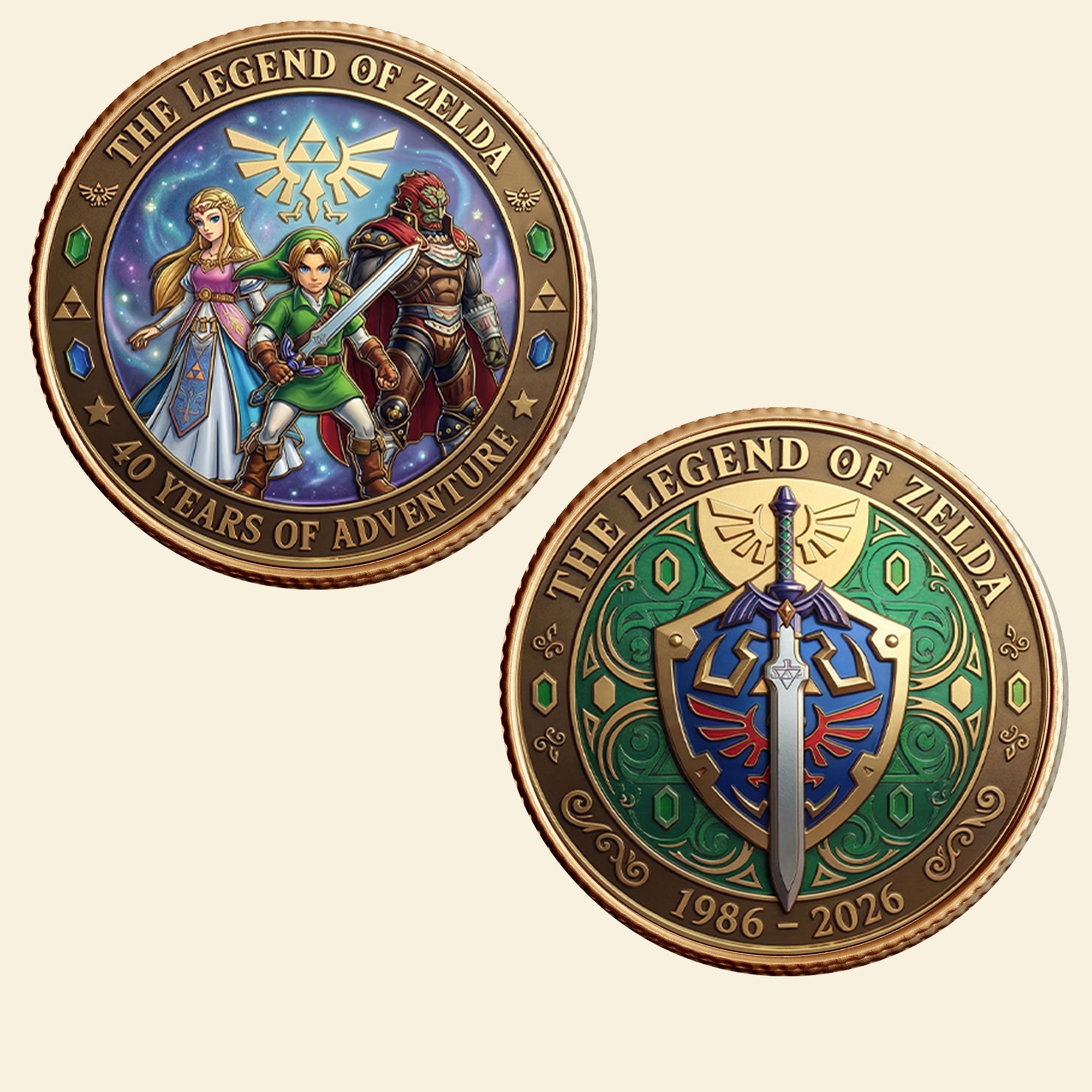 “A Token of Adventure Awaits” - 40 Years of Fantasy Adventure Metal Coin - Personalized Gift for Fantasy Lovers Coin PopCulturePrints