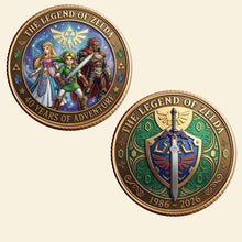 Load image into Gallery viewer, “A Token of Adventure Awaits” - 40 Years of Fantasy Adventure Metal Coin - Personalized Gift for Fantasy Lovers Coin PopCulturePrints

