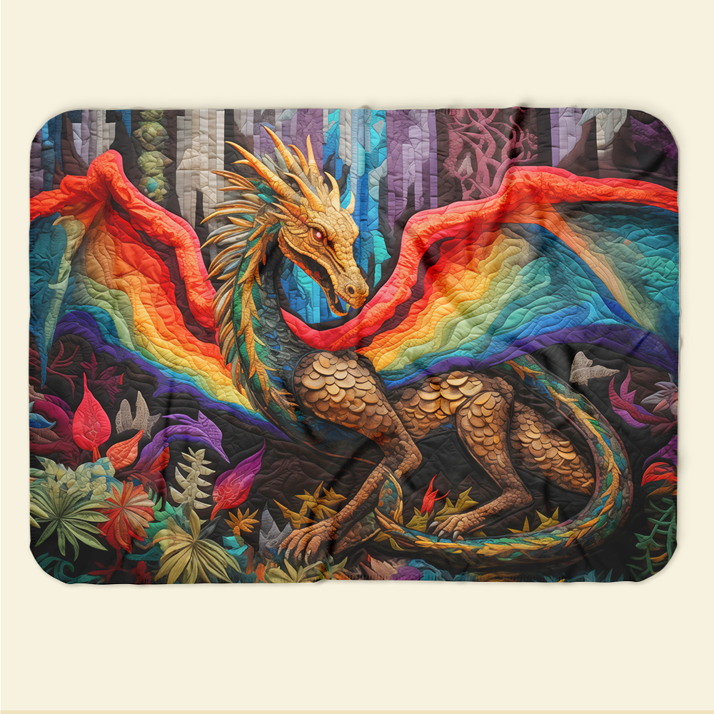 Personalized LGBT Pride Dragon Blanket