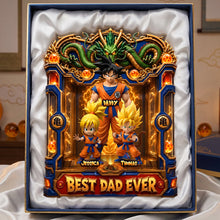 Load image into Gallery viewer, “Best Dad Ever” - Legendary Dad and Kids Acrylic Plaque - Personalized Gifts for Dad Shaped Plaques PopCulturePrints
