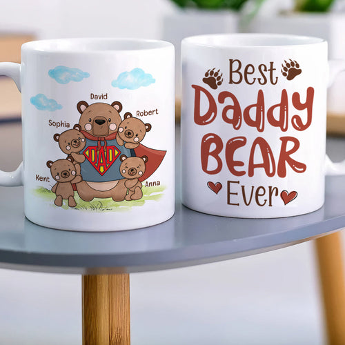 Personalized 'Best Daddy Bear Ever' Coffee Mug Coffee Mug PopCulturePrints