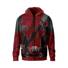 Load image into Gallery viewer, Dual Superhero Costume Hoodie - Wolverine and Deadpool Mashup
