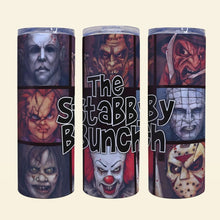 Load image into Gallery viewer, Horror Movie Icons Halloween Skinny Tumbler
