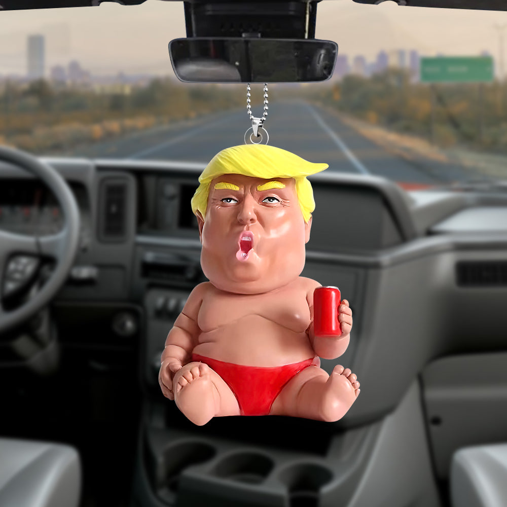 Funny Baby Trump Car Hanging Ornament