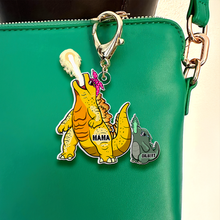 Load image into Gallery viewer, &quot;Because Every Mom Deserves a Roaring Tribute - Personalized Keychain for Mom, Gift for Mom, Grandma, and More&quot; Keychains PopCulturePrints
