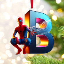 Load image into Gallery viewer, Personalized Superhero Letter Christmas Ornament Ornament PopCulturePrints
