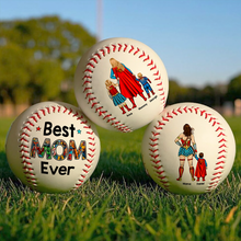 Load image into Gallery viewer, Best Mom Ever - Personalized Baseball for Mother's Day Baseball PopCulturePrints
