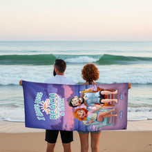 Load image into Gallery viewer, I Love You to the Beach &amp; Back - Personalized Summer Couple Beach Towel Beach Towel PopCulturePrints
