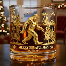 Load image into Gallery viewer, &quot;Drink &#39;Till You Believe&quot; - Personalized Jolly Sasquatch Whiskey Glass - Perfect Gift for Bigfoot Seekers Glass PopCulturePrints
