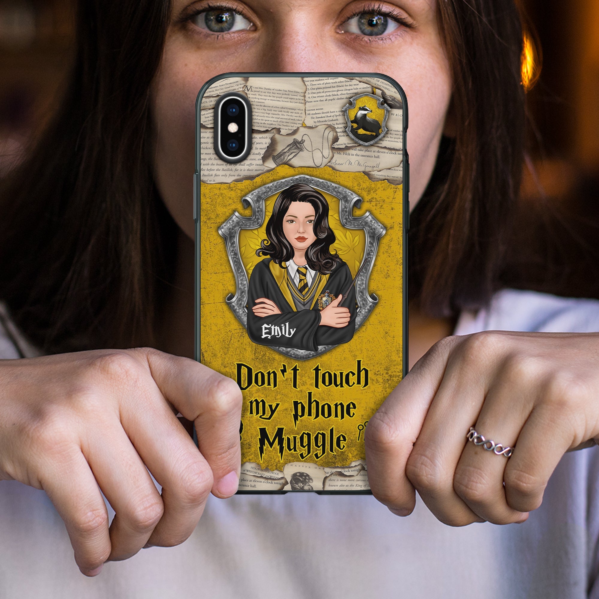 Personalized Harry Potter Themed Phone Case - Don't Touch My Phone Muggle