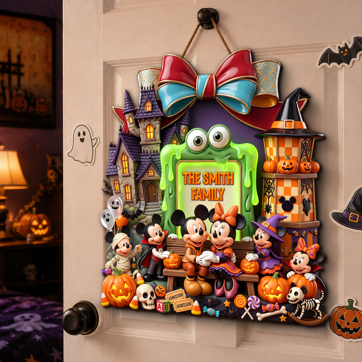 “Welcome to the Spookiest Home!” - Mystical Spooky Family Acrylic Sign - Personalized Halloween Gifts for Families Acrylic Sign PopCulturePrints
