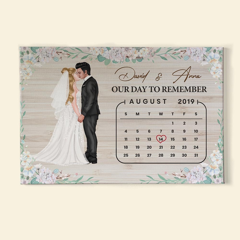 Personalized Couple Canvas Print - Our Unique Day To Remember Poster & Canvas PopCulturePrints