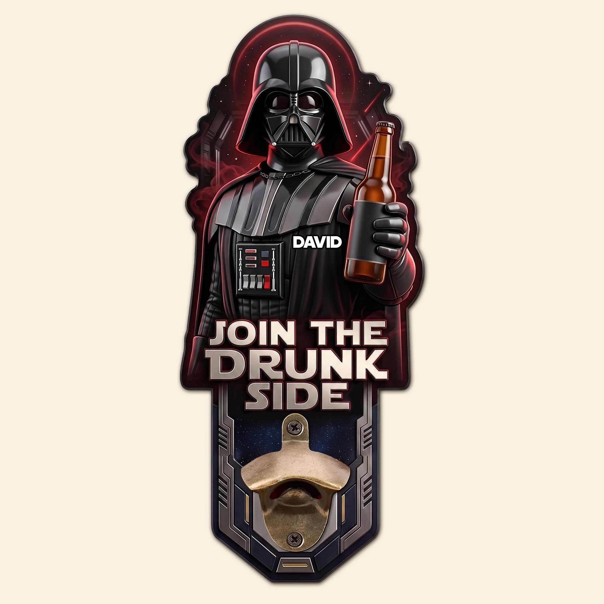 Join the Drunk Side - Personalized Warrior Wall Hanging Bottle Opener