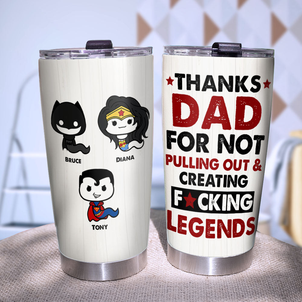 Legendary Dad Personalized Tumbler Tumbler Cup PopCulturePrints