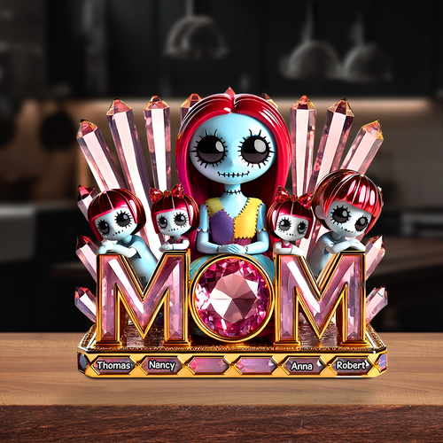 Embrace the Nightmare: Personalized Mom Plaque - Perfect Gift for Mom, Grandma & More! Shaped Plaques PopCulturePrints