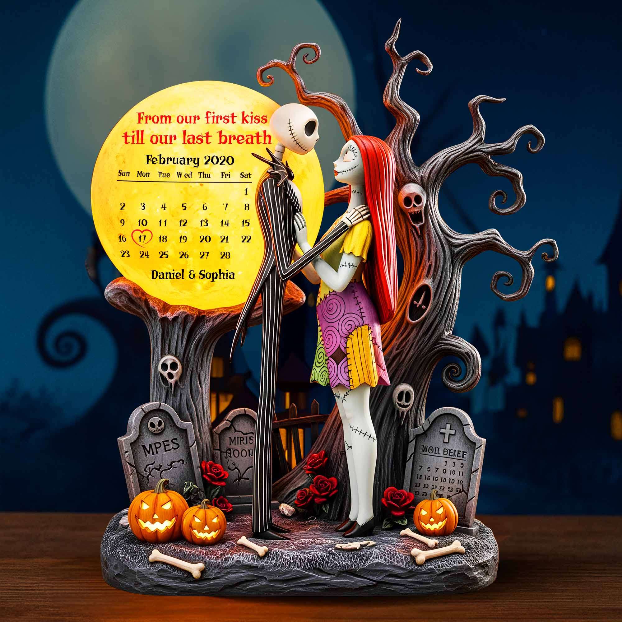 From Our First Kiss Till Our Last Breath Acrylic Plaque - Personalized Anniversary Gift for Couples Shaped Plaques PopCulturePrints