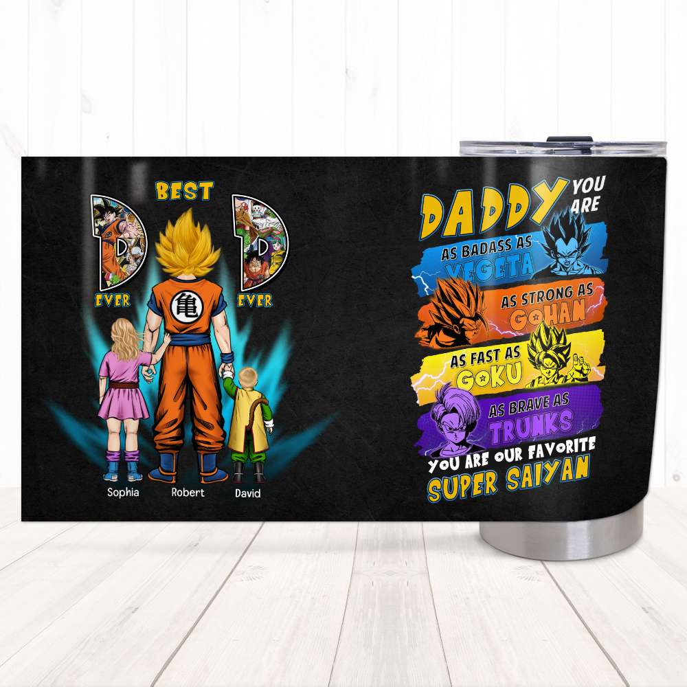 Daddy: Our Super Saiyan Hero Personalized Tumbler