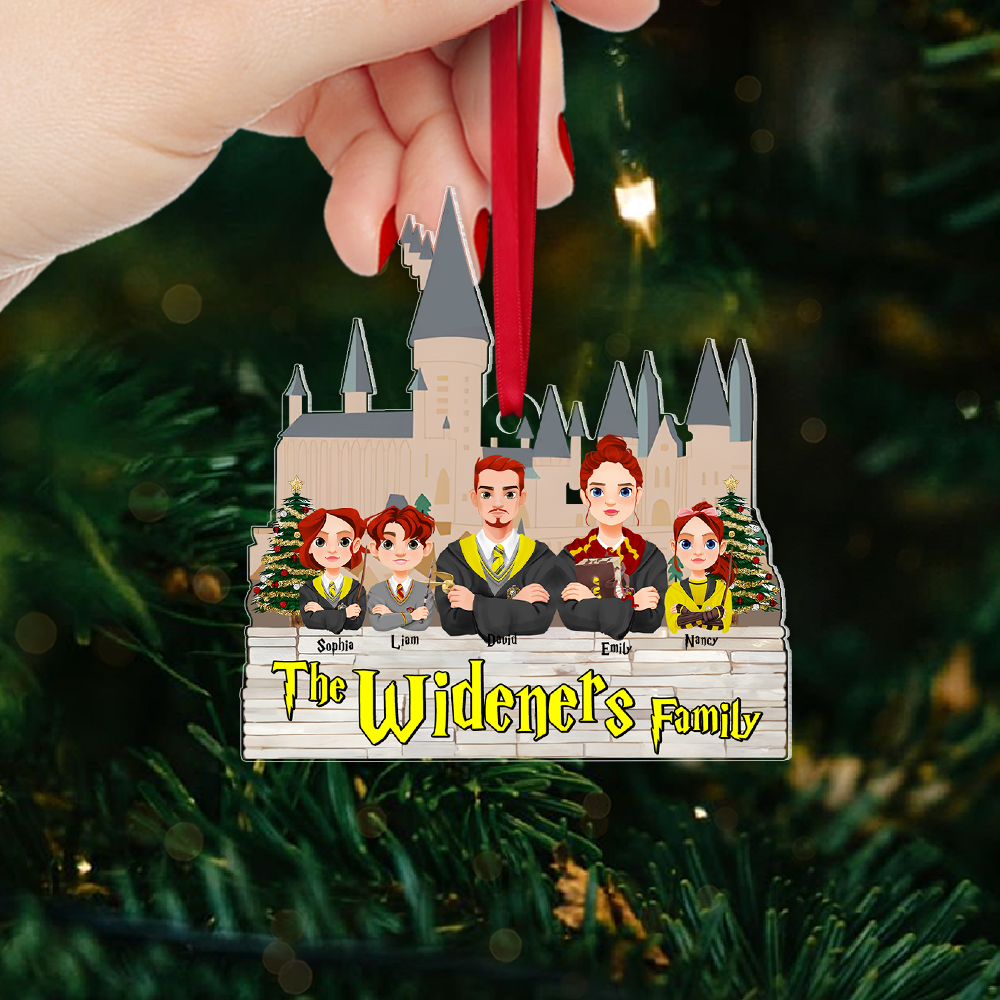 Personalized Family Christmas Ornament - Magical Themed Custom Decoration