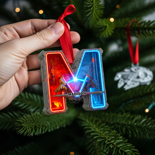 ‘Unleash the Force with Personalized Magic’ - Galaxy Alphabet Troop Christmas Ornament - Custom Gift for Fans and Loved Ones Ornament PopCulturePrints