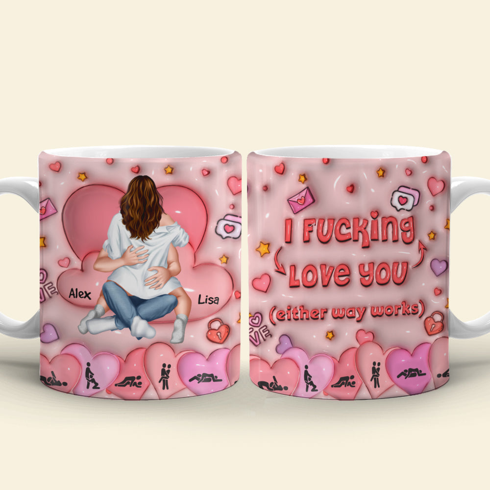 Personalized Naughty Couple Coffee Mug - 'I Fucking Love You' Coffee Mug PopCulturePrints