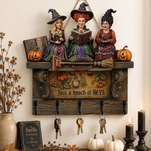Unlock Your Witchy Charm - Sassy Triple Witch Key Hanger - Personalized Gifts for Witch Lovers Key Hanger PopCulturePrints