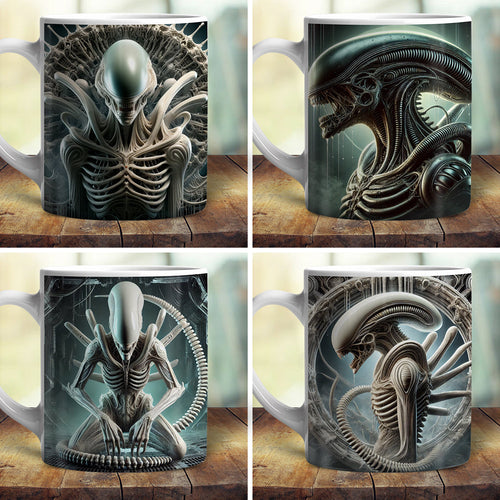 Xenomorph Love Coffee Mug - Perfect Gift for Sci-Fi Fans Coffee Mug PopCulturePrints