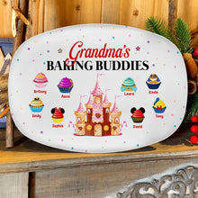 Load image into Gallery viewer, Grandma&#39;s Baking Buddies Custom Plate - Personalized Family Cupcake Design Resin Plate PopCulturePrints
