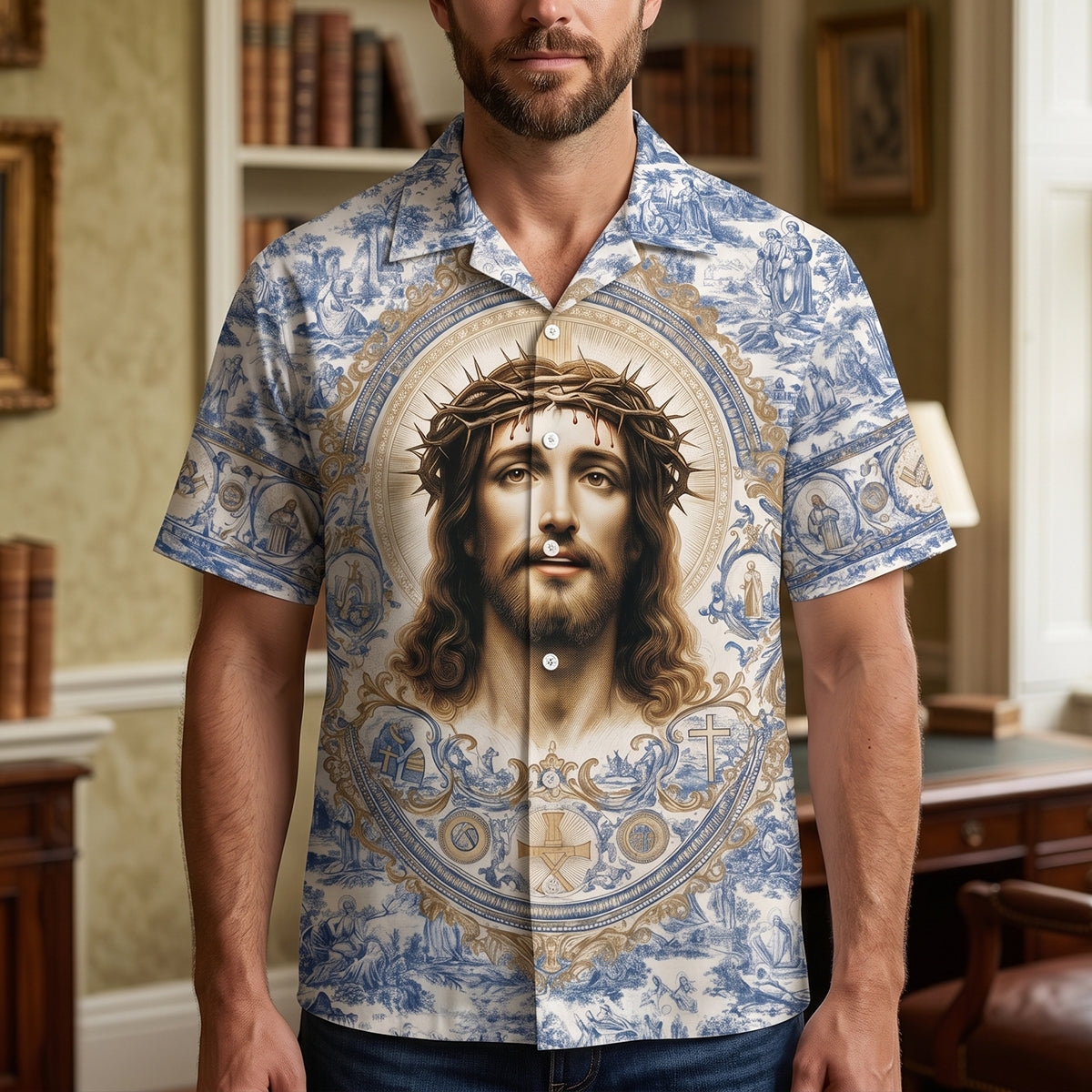 Embrace Your Faith: Jesus Christ Hawaiian Shirt - Personalized Gift for Christians Hawaiian Shirts PopCulturePrints