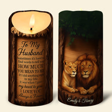 Load image into Gallery viewer, To My Husband - Personalized King &amp; Queen LED Candle Gift for Couples Led Candle PopCulturePrints
