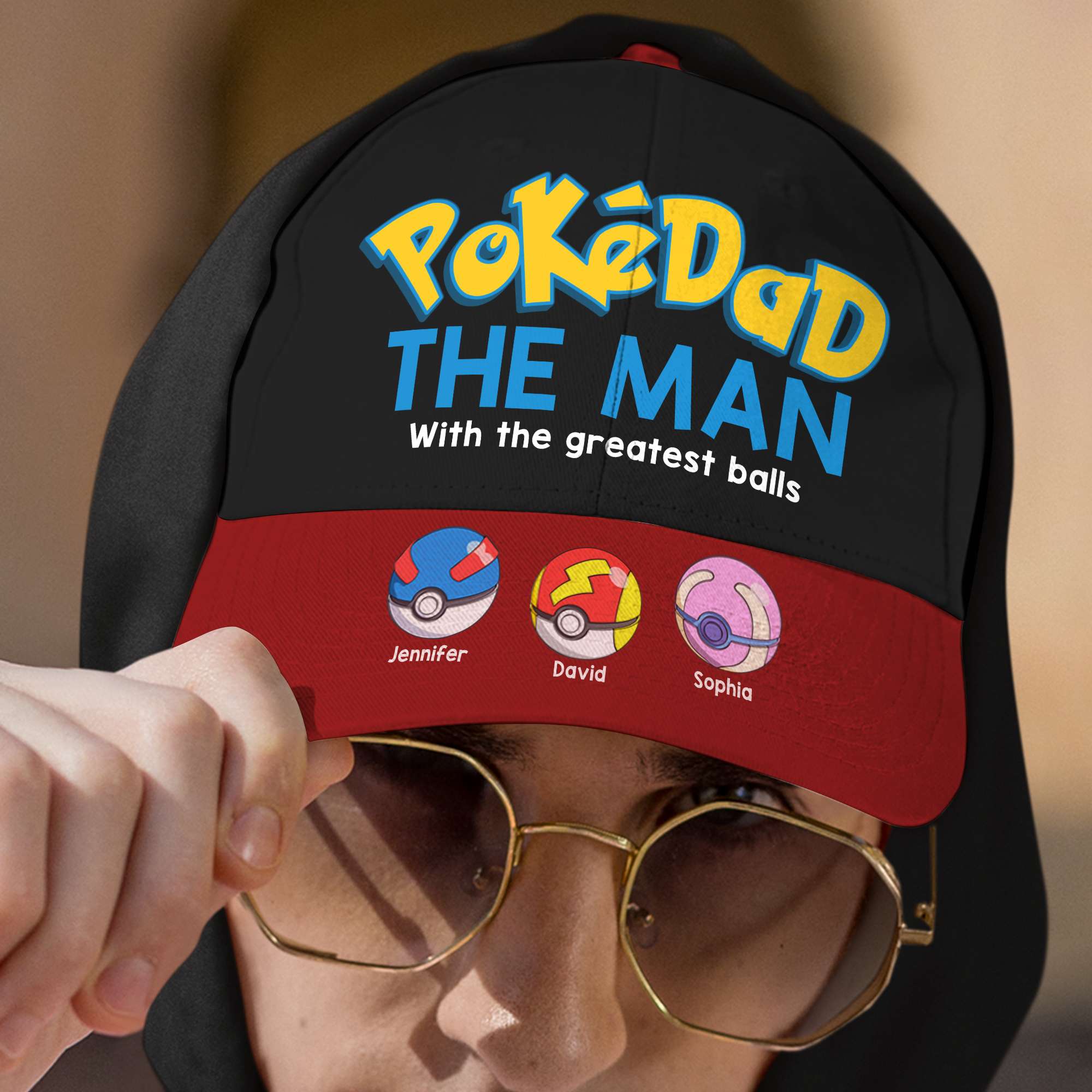 Custom PokéDad Cap - Personalized Father's Day Gift