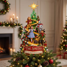 Load image into Gallery viewer, "There's No Place Like Home For Christmas" - Fantasy World Tree Topper - Personalized Gift for Family and Friends
