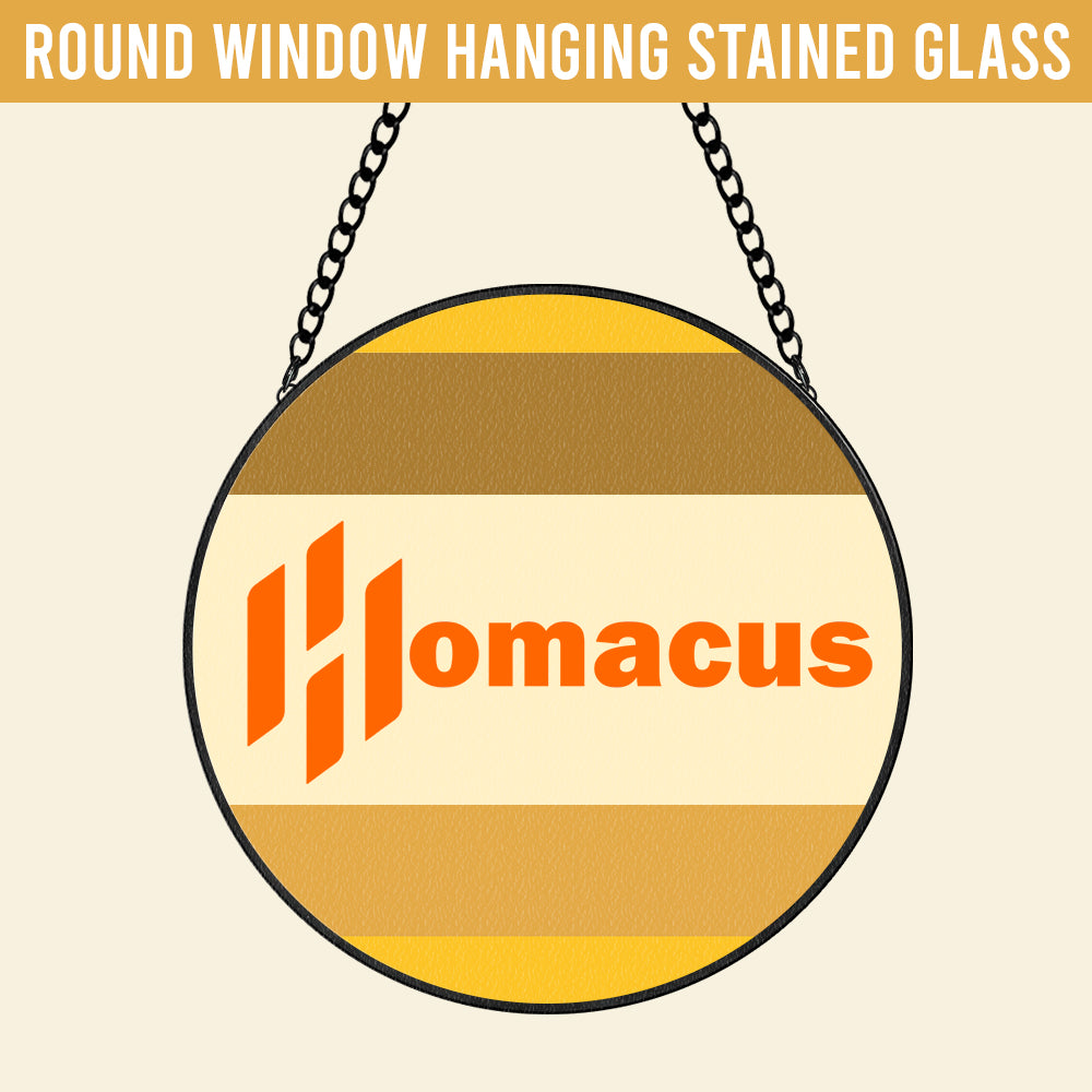 Customizable Merry Squatchmas Stained Glass Suncatcher for Bigfoot Enthusiasts