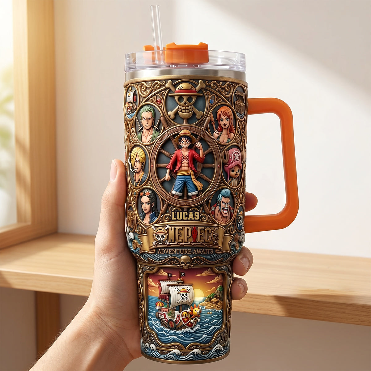 Adventure Awaits – Personalized Legendary Adventure 40oz Tumbler With Handle