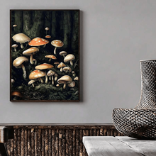 Load image into Gallery viewer, Enchanted Cat Gathering Retro Art Canvas Print Poster &amp; Canvas PopCulturePrints
