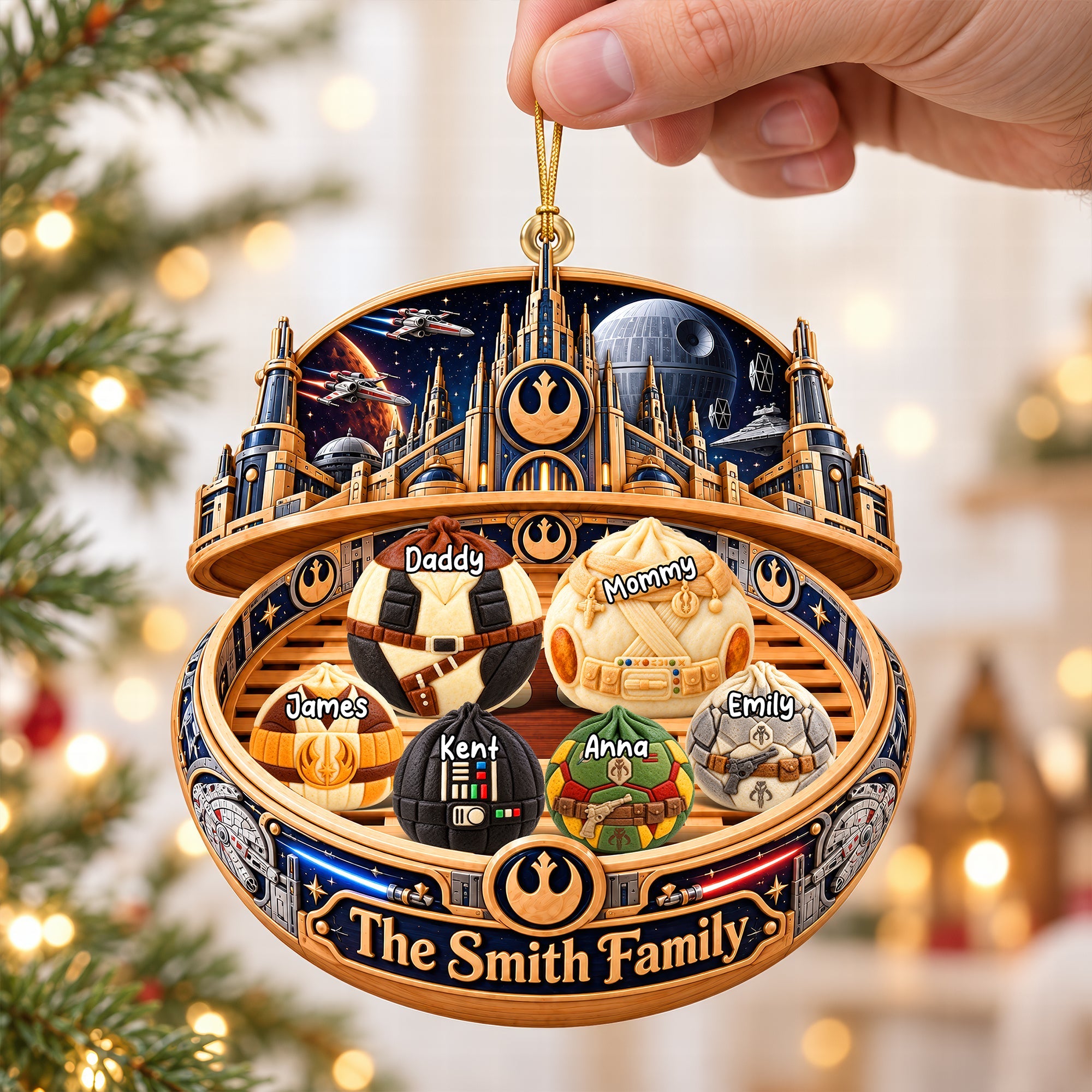 Cosmic Dumplings Christmas Ornament - Personalized Family Gift