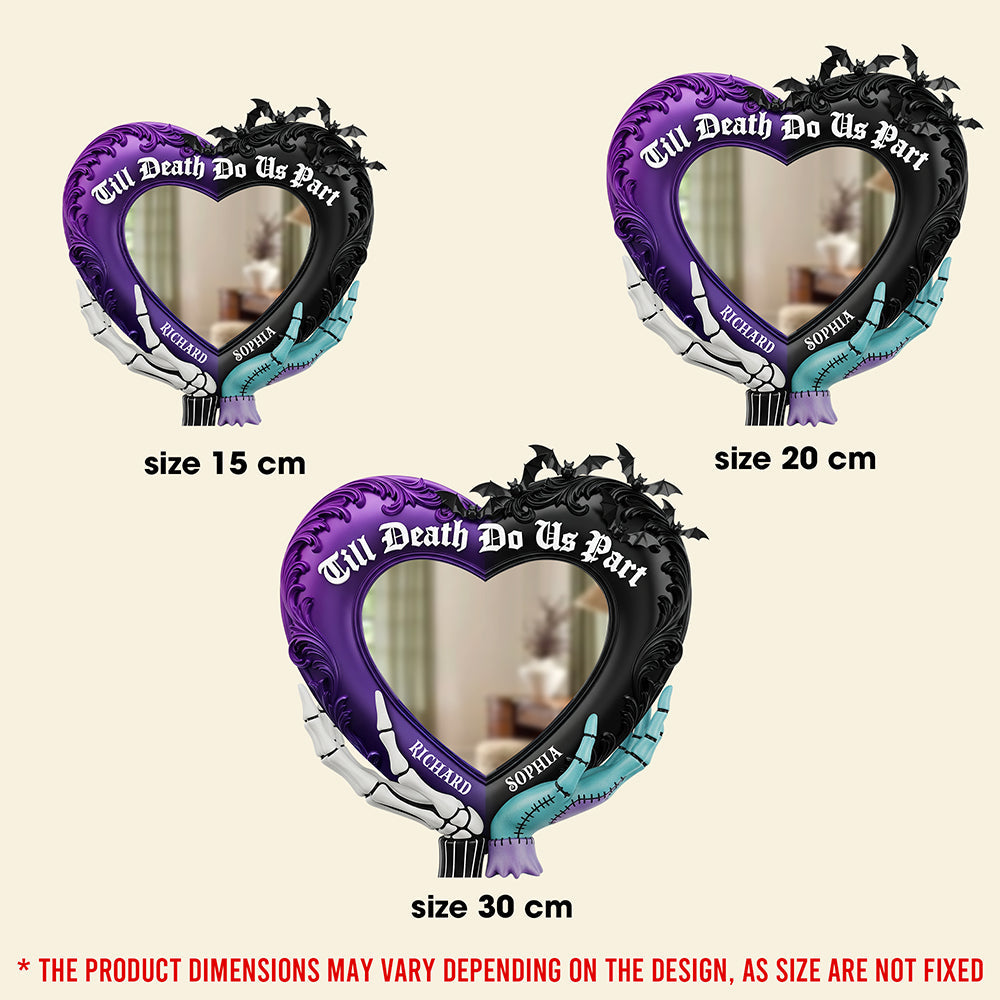 Till Death Do Us Part - Spooky Couple Mirror - Personalized Gifts for Couples Mirror PopCulturePrints